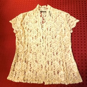 Liz Claiborn lace blouse with camisole.  Size 10